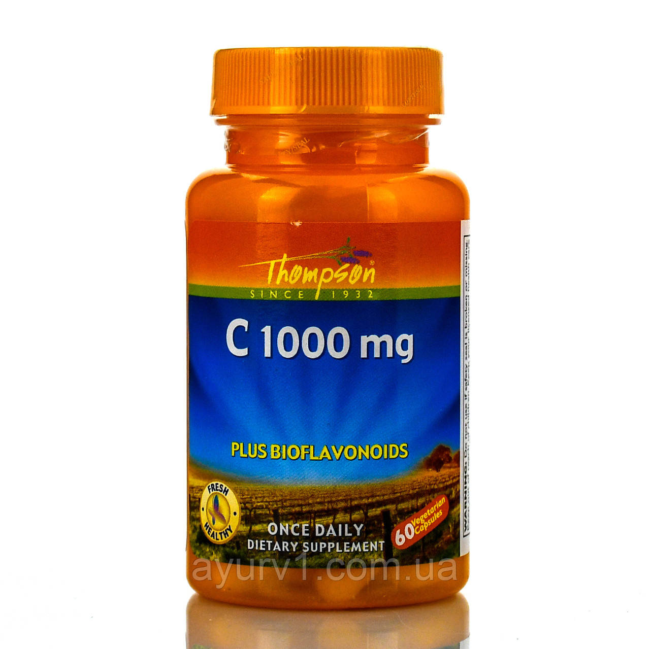 Вітамін С, Vitamin C-1000, Thompson, 60 вег.капсул