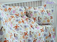 Комплект постельного белья детский в кроватку Зайка из Турецкого хлопка
