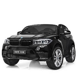 Дитячий електромобіль джип BMW X6 (чорна) 2 мотора по 120 Вт