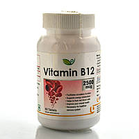 Витамин B12-2500 mcg, Vitamin B12 Biotrex 60 tab для нервной системы, анемия, гемоглобин