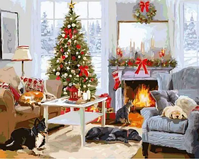 Новий Рік Різдво Зима - картини за номерами