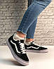 Чоловічі зимові низькі кеди Vans Old Skool Black White Winter Fur Ванс чорно білі замша на білому хутрі, фото 11