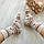 Шкарпетки жіночі новорічні із бавовни Woman's heel бежеві (Ш-524-1), фото 2