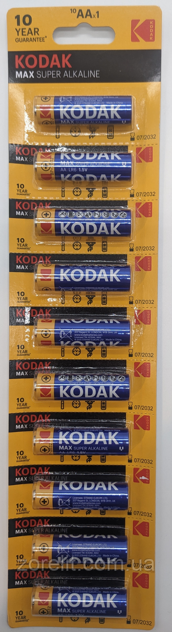 Батарейка Kodak max LR6 AA alcaline ціна за одну батарейку