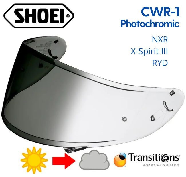 Самозатемняющийся визор CWR-1 Рhotochromic для Shoei NXR, RYD, X-Spirit III - фото 1 - id-p254049356