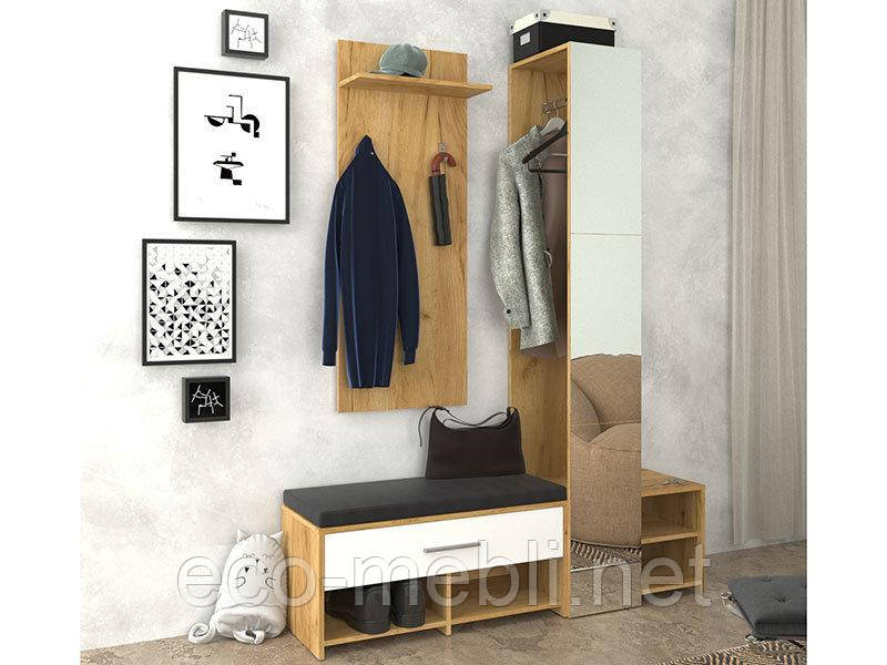 Передпокій Рута  ВМВ холдинг крафт золотий/біла патина, фото 1