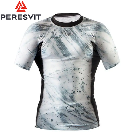 Рашгард з коротким рукавом чоловічий Peresvit Immortal Silver Force Rashguard Short Sleeve Snowstorm, фото 2