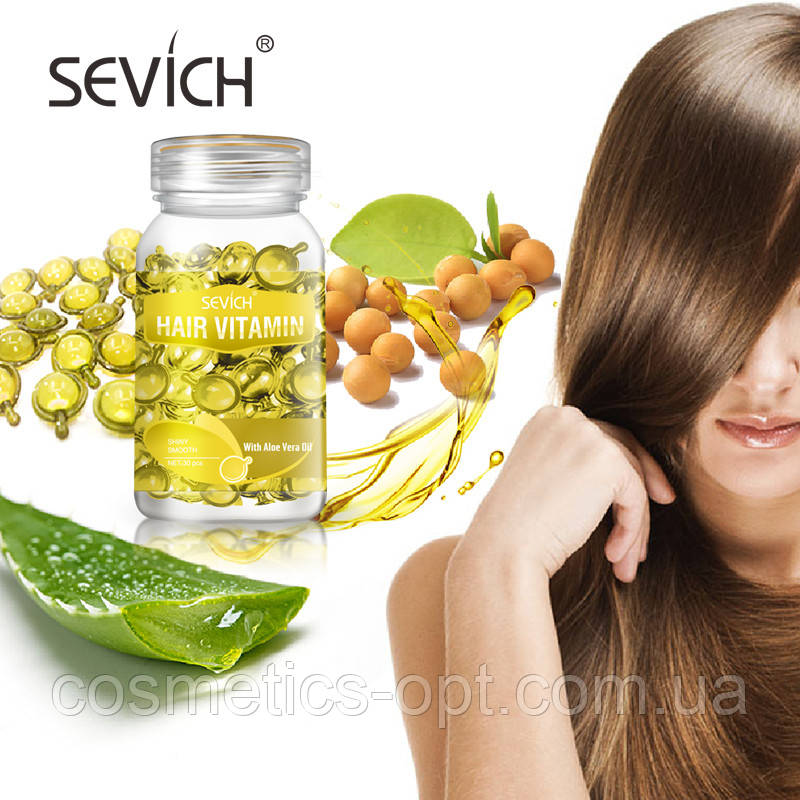 Капсули для волосся «Сила та М'якість» Sevich Hair Vitamin With Aloe Vera Oil, 30 капсул