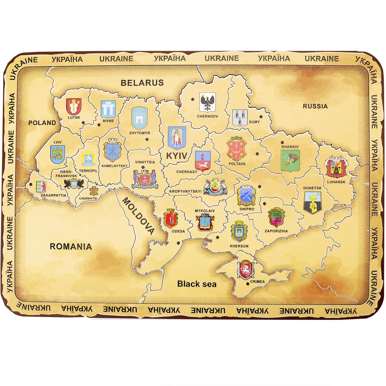 Пазли Карта України, МДФ