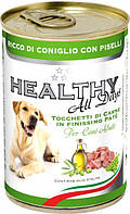 Консервированный корм для собак Healthy All days с кроликом и горохом 400 г