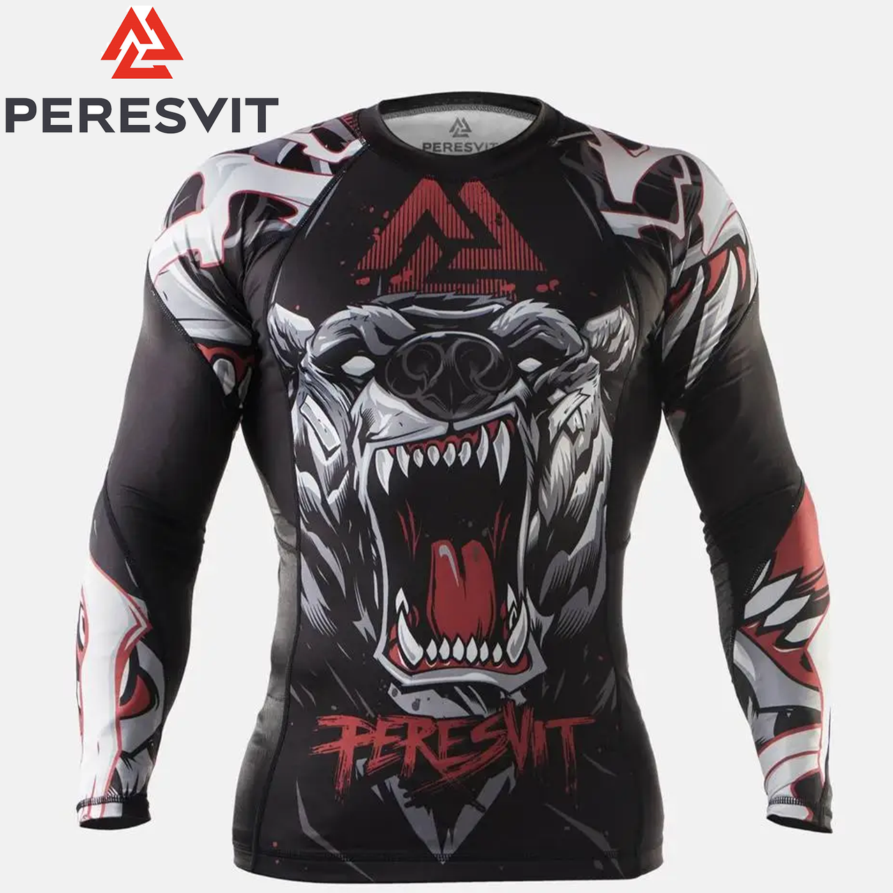 Рашгард лонгслів чоловічий Peresvit Battle Bear Long Sleeve Rash Guard