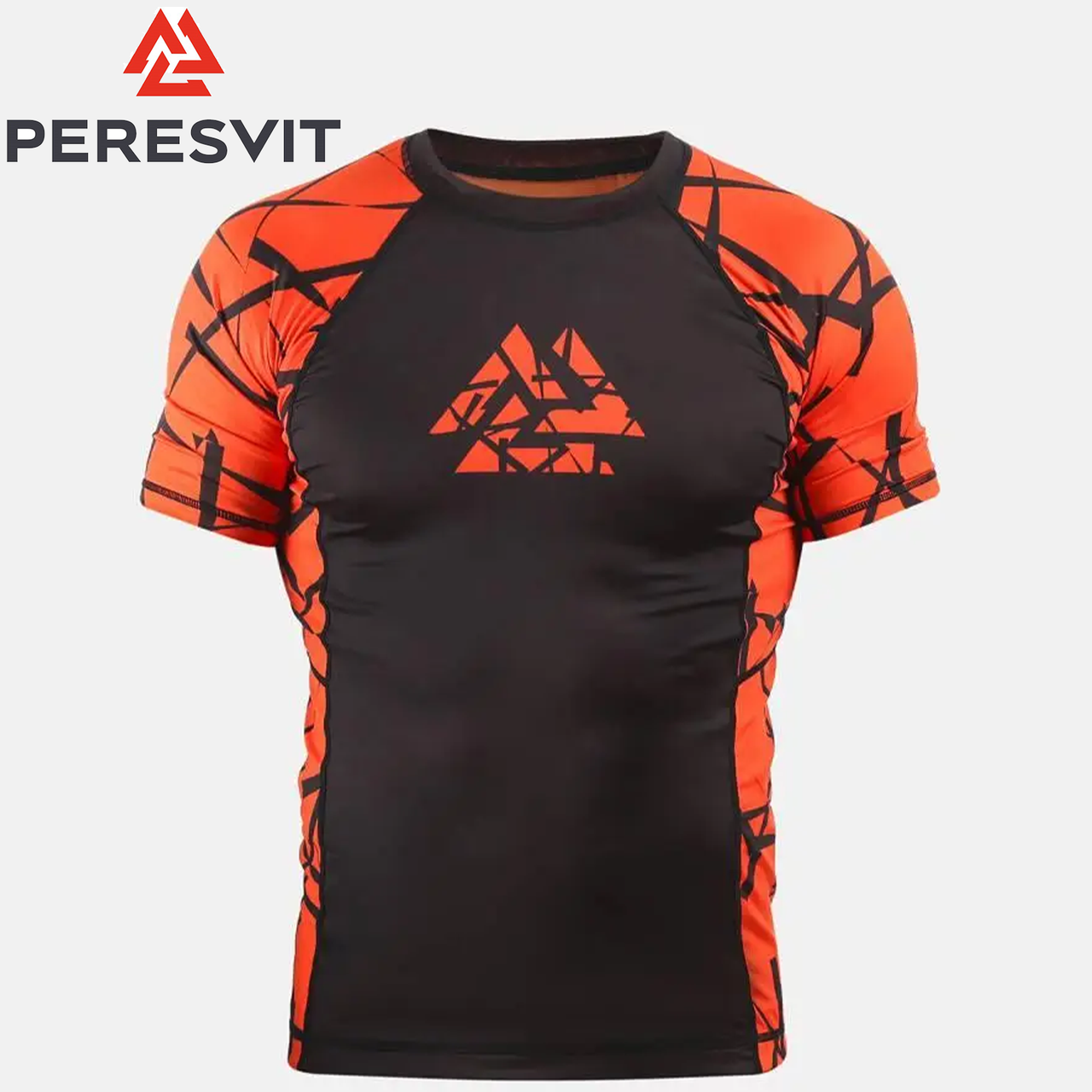 Рашгард з коротким рукавом чоловічий Peresvit Rival Rashguard Orange Shortsleeve