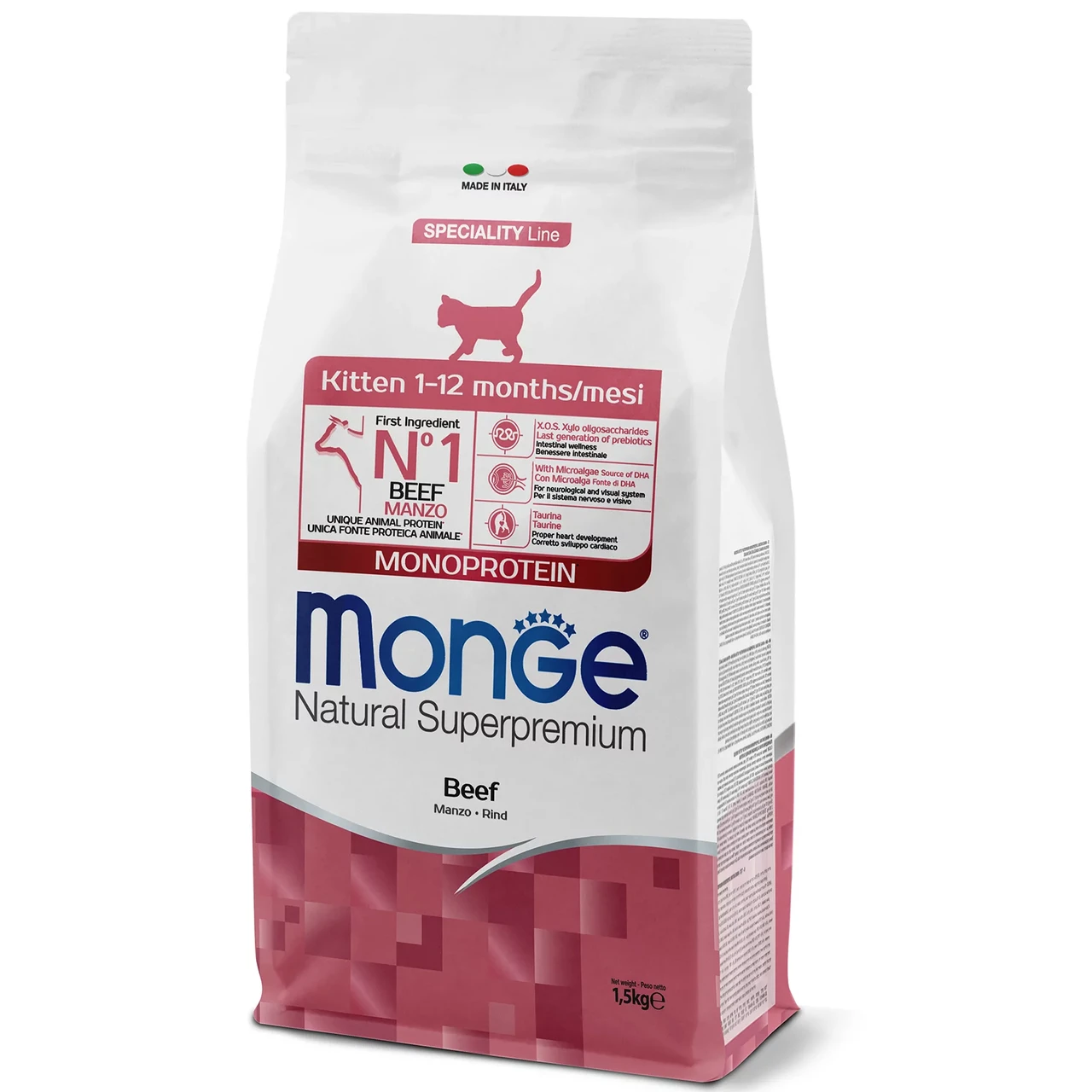Monge Monoprotein Kitten з яловичиною 400 гр | 1.5 кг., фото 1