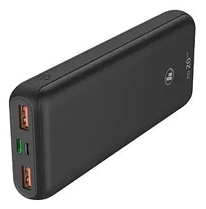 Зовнішній акумулятор (павербанк) HAMA PD20-HD 20000mAh Grey (00187289, 00201663), фото 1