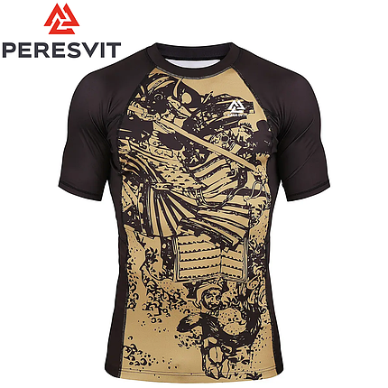 Рашгард з коротким рукавом чоловічий Peresvit Hokusai Short Sleeve Sand, фото 2