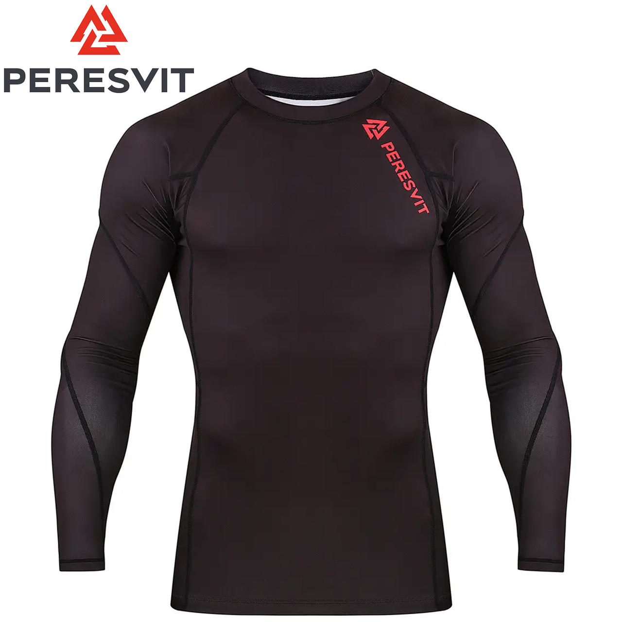 Рашгард лонгслів чоловічий Peresvit Core Long Sleeve Black-Red