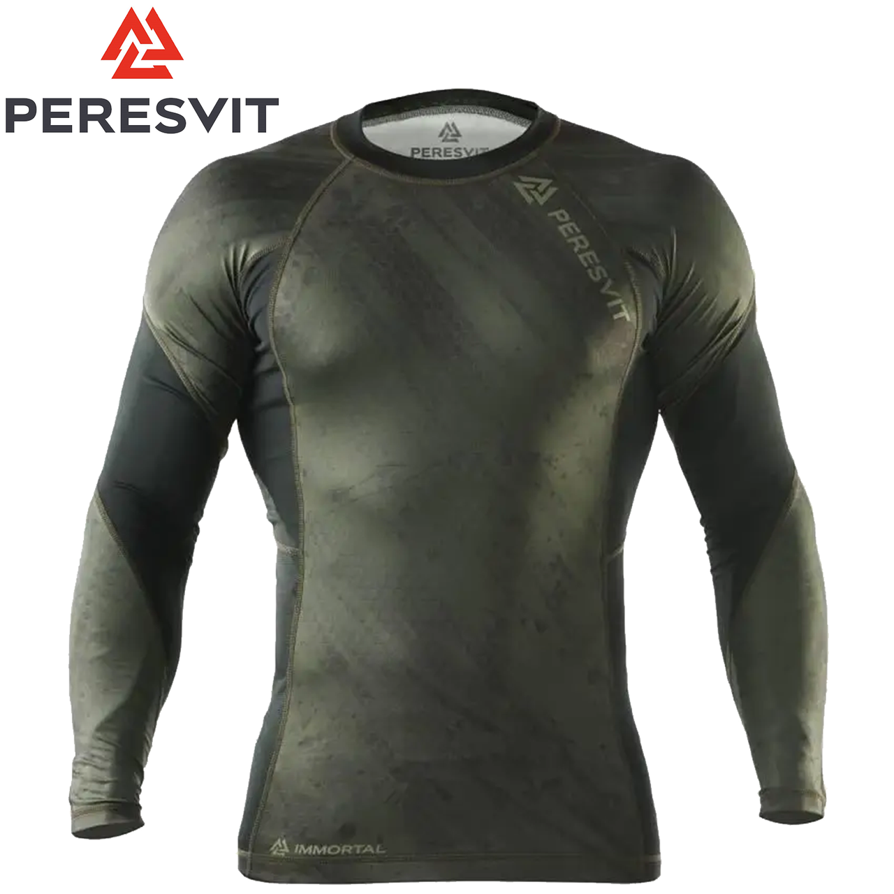 Рашгард лонгслів чоловічий Peresvit Immortal 2.0 Military Green Long Sleeve Rash Guard