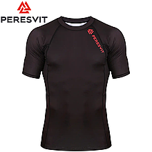 Рашгард з коротким рукавом чоловічий Peresvit Core Short Sleeve Black-Red