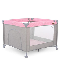 Манеж квадратный El Camino ME 1097 CASTLE, Pink Gray