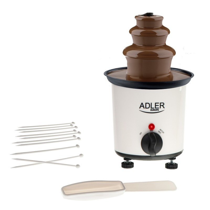 Шоколадний фонтан Adler AD 4487 (30 Вт, 200 мл, до 80°C, регулюються ніжки, компактний)