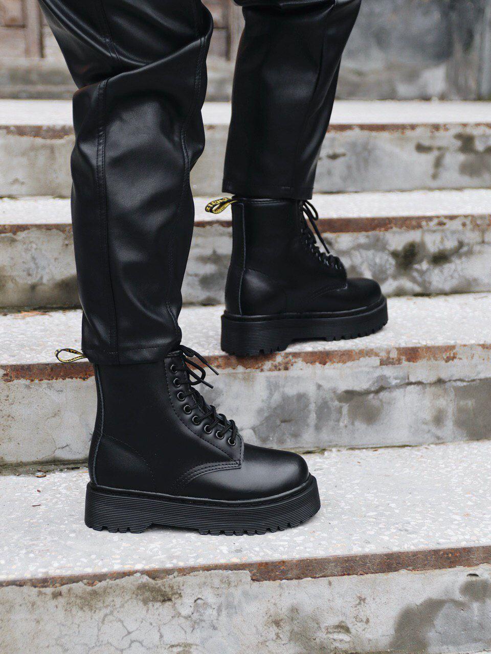 Жіночі черевики чорні зимові Dr. Martens JADON (02854)