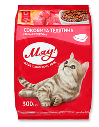Сухий корм для котів Мяу (з телятиною) 300г
