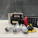 Переносний ручний ліхтар RT-906BT із сонячною панеллю Радіо Bluetooth вбудований акумулятор LED-лампи MP3, фото 4