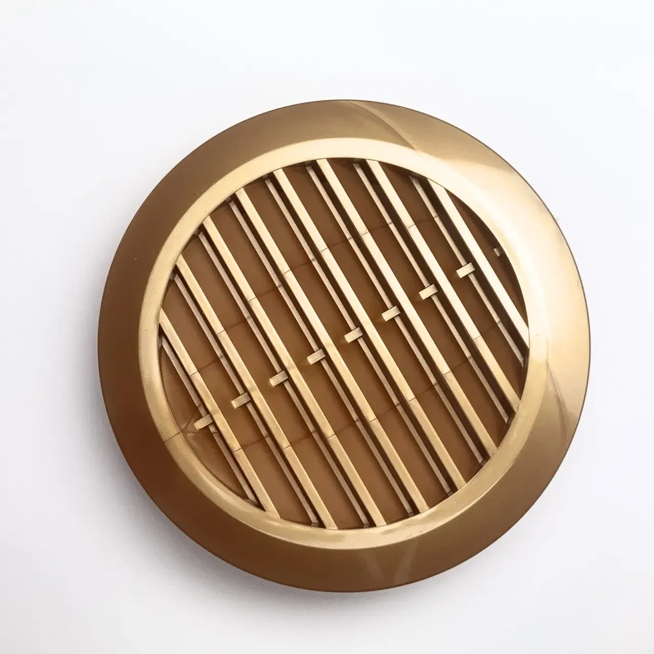 Кругла вентиляційна решітка для натяжних стель - 100мм.(метал.золото), для стельової вентиляції