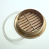 Кругла вентиляційна решітка для натяжних стель - 100мм.(метал.золото), для стельової вентиляції, фото 3