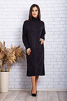 Женское длинное теплое платье Serianno черное