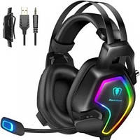 Игровые наушники накладные с микрофоном и подсветкой Beexcellent Pro Gaming Headset GM-12, стерео, черные