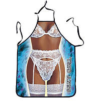 Фартух з приколом жінка в білизні для вечірок 73 на 57 см різнобарвний