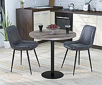 Обеденный круглый стол MebelProff BS-450-800, стол в гостиную, кухню, круглый столик Дуб Палена