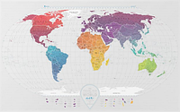 Плакат-скетч карта світу "Travel Map Air World"