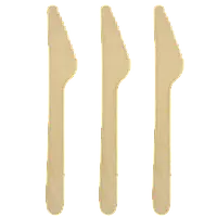 Ніж одноразовий дерев'яний 16 см (упаковка 250 шт)