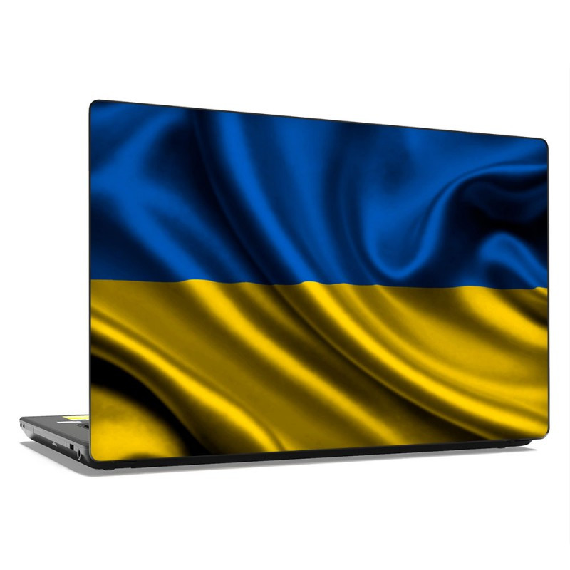 Універсальна наклейка на ноутбук 15.6"-13.3" 380х250 мм Флаг Матова, круті наклейки для ноутбуків