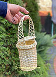Корзина плетена з вибіленої лози на 1л. Арт:509015, фото 6