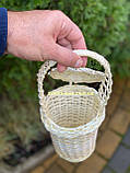 Корзина плетена з вибіленої лози на 1л. Арт:509015, фото 4