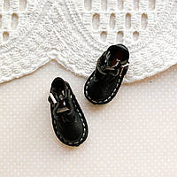 Взуття для ляльки шкіряні сандалики 3.7*1.7 см Чорні