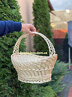 Корзина плетена з вибіленої лози. Арт:4042