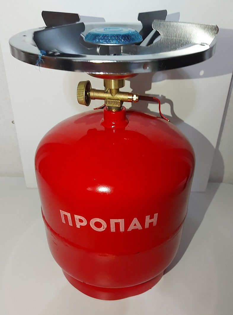 Газовий балон на 8 літрів із пальником Кемпінг, фото 1