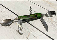 Нож туристический ложка вилка 8в1 мультикам