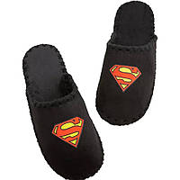 Тапочки мужские домашние Супер мен Super-man подарочные тапочки ручной работы