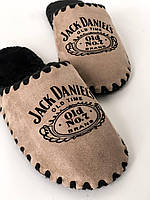 Тапочки мужские домашние Джек Дениелс Jack Daniels виски подарочные тапочки ручной работы