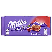 Шоколад молочный с молочно-вишневой кремовой начинкой Milka Cherry Creme, 100г Швейцария