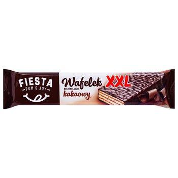 Вафлі в шоколаді із шоколадним кремом (начинкою) Fiesta XXL, 30 г, Польща