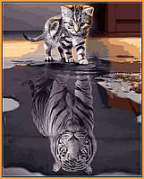 Картина по номерам (NB2181R) Душа тигра, 40 х 50 см, DIY Babylon Premium