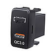 Адаптер живлення Type C / PD + QC 3.0 (12В - 24В) + ВОЛЬТМЕТР / Швидка зарядка USB / Автомобільний зарядний пристрій, фото 4