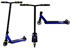 Двоколісний трюковий самокат з алюмінієвим підшипником ABEC-9 і анодованою алюмінієвою рамою Синій 47733