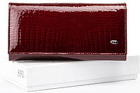 Женский кожаный кошелек SERGIO TORRETTI W501 бордовый натуральная кожа